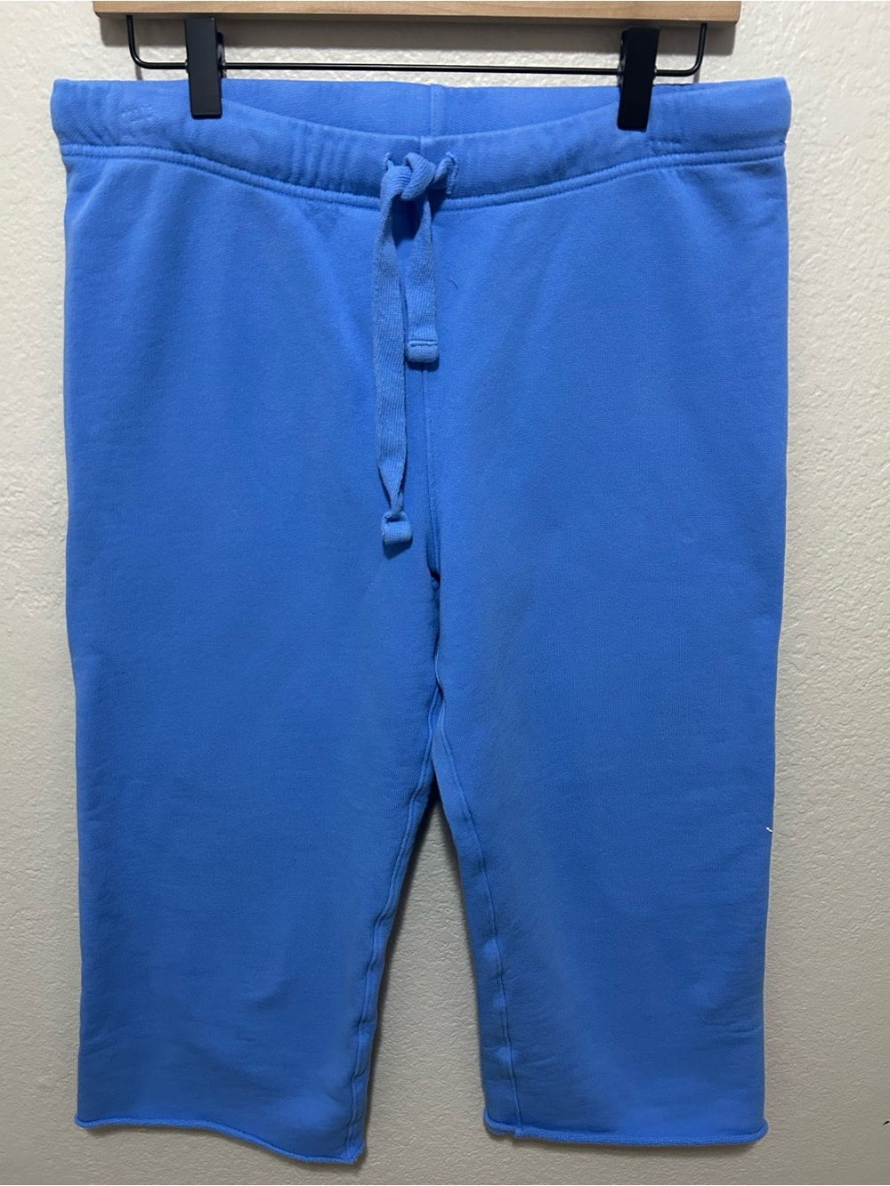 Frank & Eileen Catherine Favorite Cropped Sweatpants Bluebird Medium 100% Cotton - Picture 3 of 6